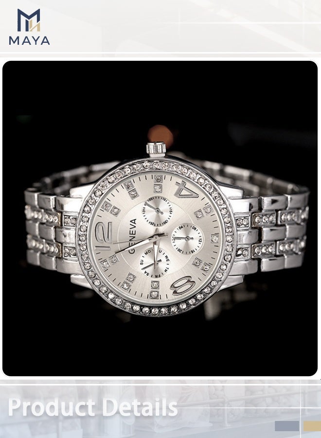 Geneva Women's Water Resistant Stainless Steel Analog Watch ZLF58-2 - Image 4